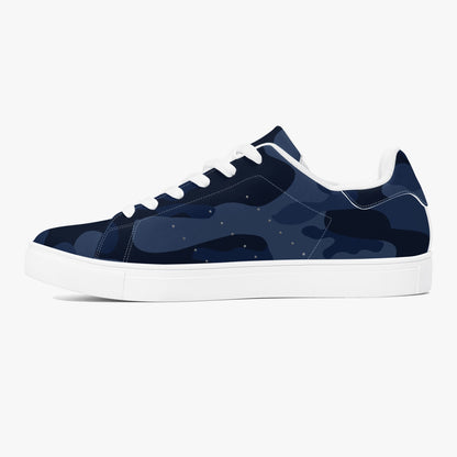 Camo Sneakers | Classic Low-Top Leather | Deep Blue