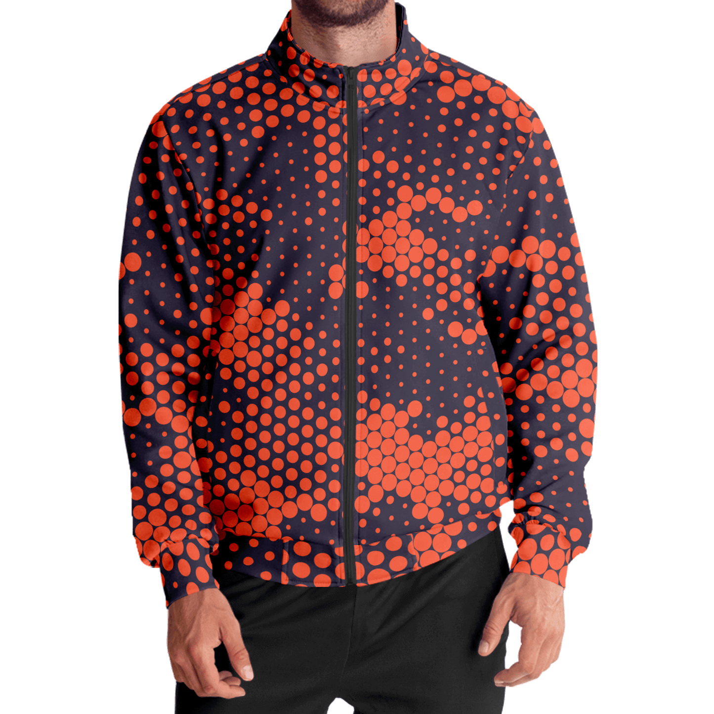 Camo Track Jacket | Orange & Blue Digital Camouflage