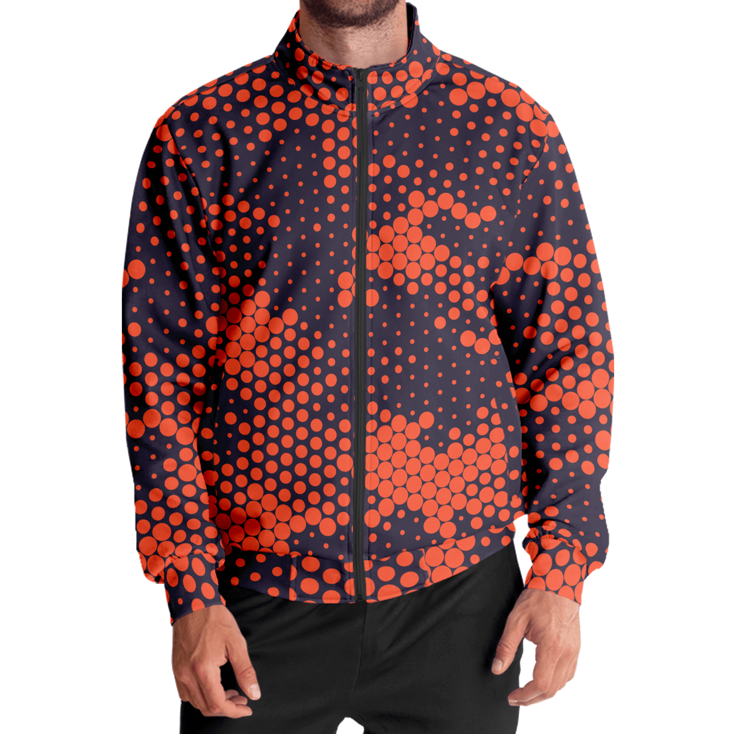 Camo Track Jacket | Orange & Blue Digital Camouflage