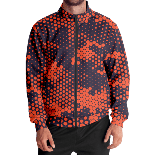 Camo Track Jacket | Orange & Blue Digital Camouflage