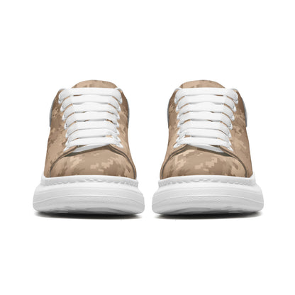 Oversized McQueen Sneakers | Brown Pixel Camouflage