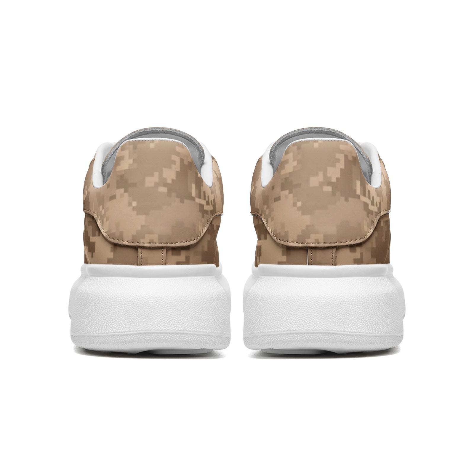 Oversized McQueen Sneakers | Brown Pixel Camouflage