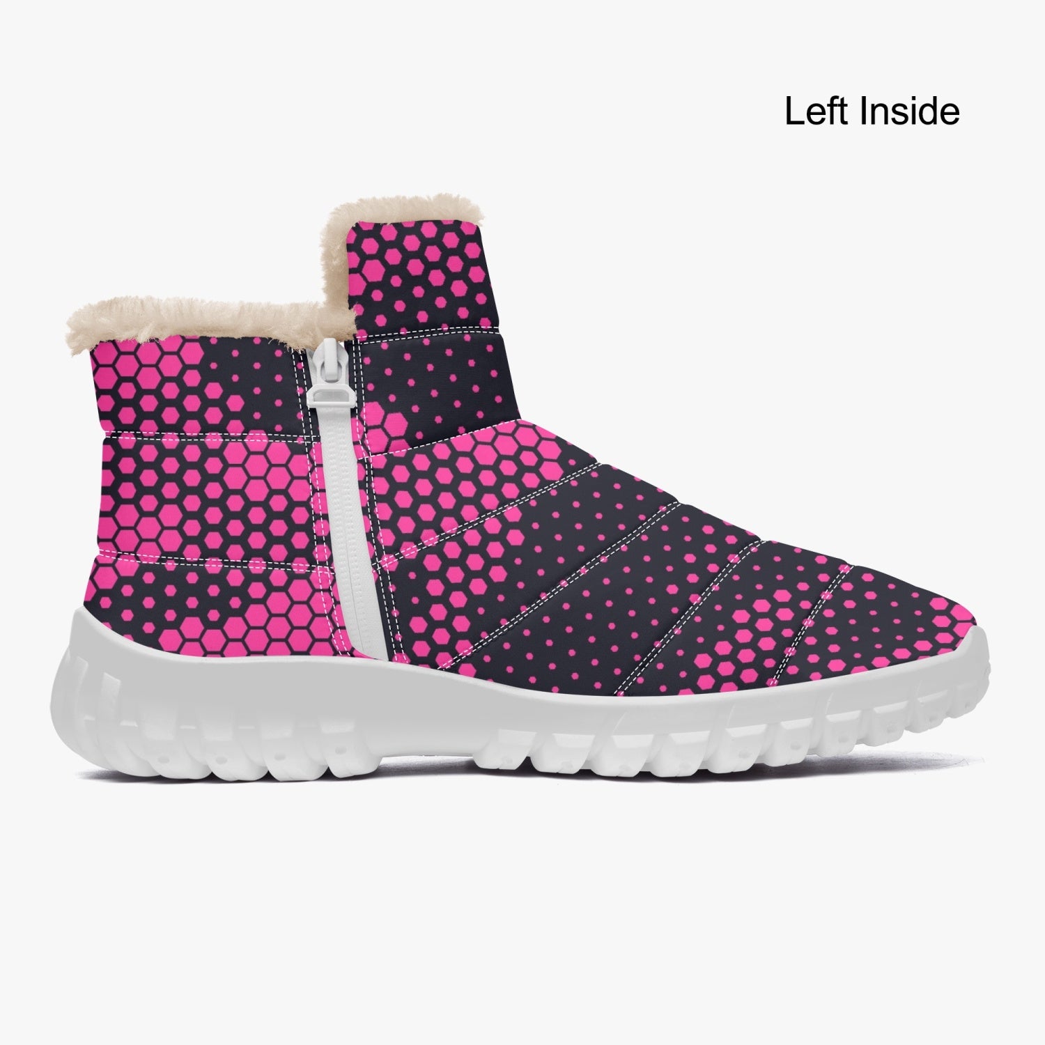 Camo Boots | Cotton-pad Fur Zipper Up | Digital Pink