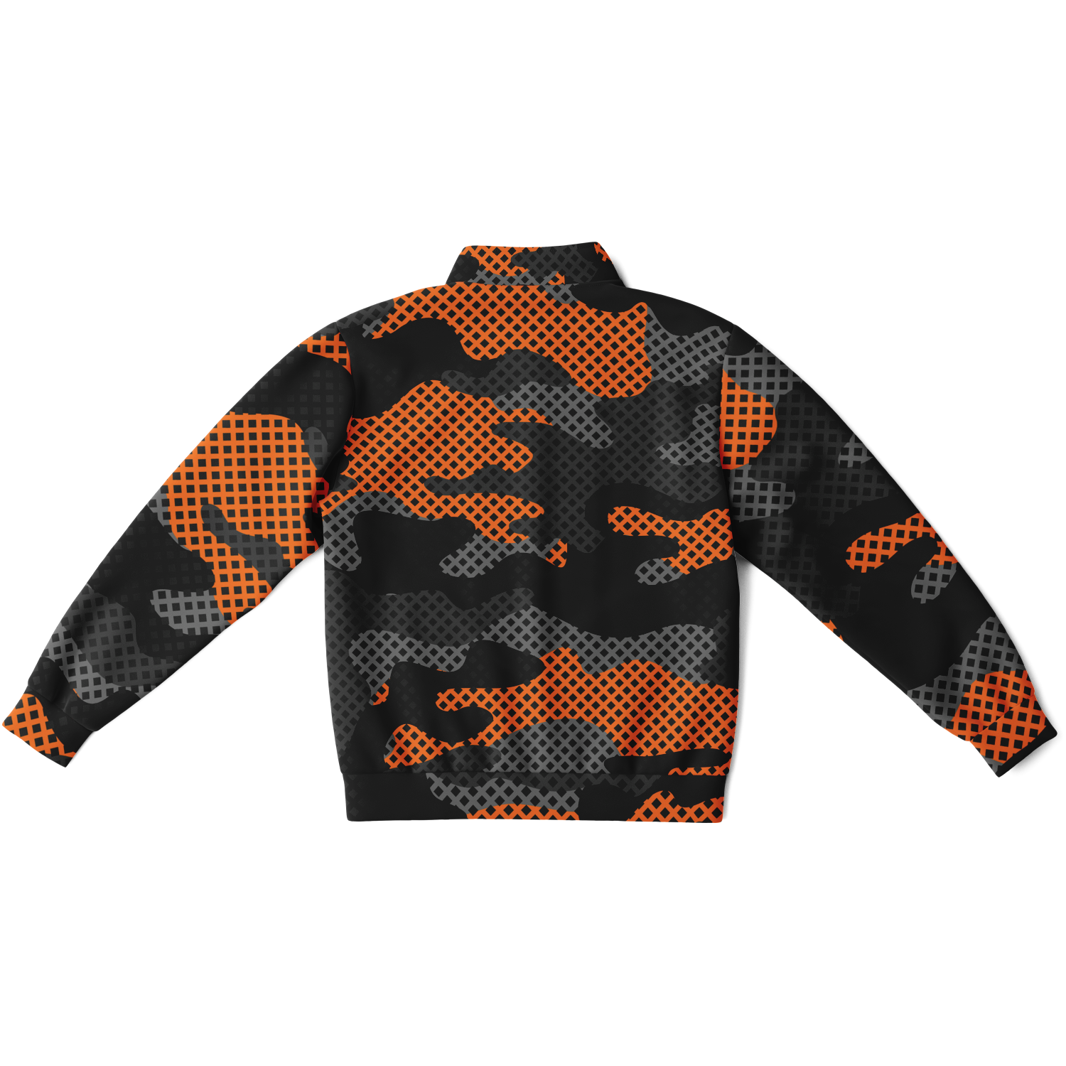 Camo Track Jacket | Orange & Black Pixel Camouflage