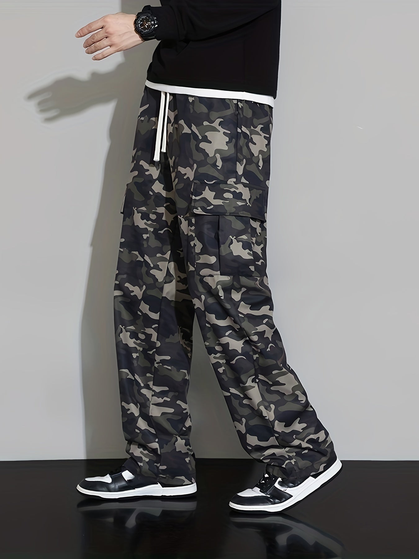 Camo Cargo Pants for Men | Available in Green or Grey