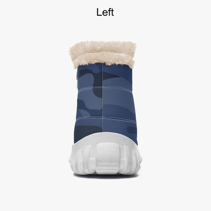 Camo Boots | Cotton-pad Fur Zipper Up | Deep Blue