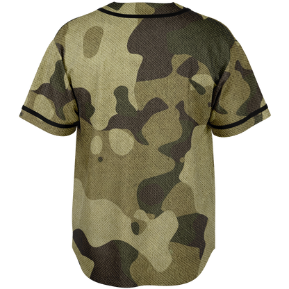 Camo Baseball Jersey | Green Fabric Camouflage