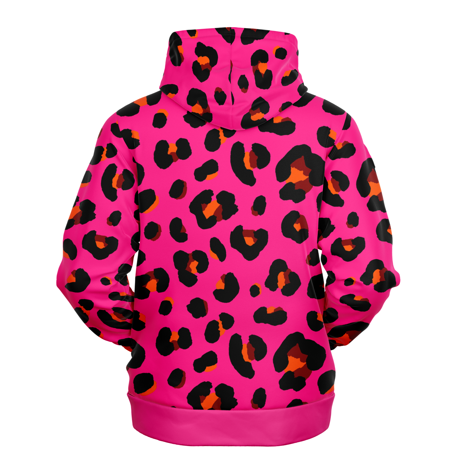 Leopard Hoodie | Cerise Pink, Orange and Black