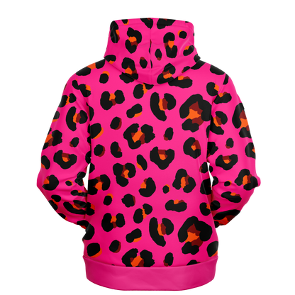 Leopard Hoodie | Cerise Pink, Orange and Black