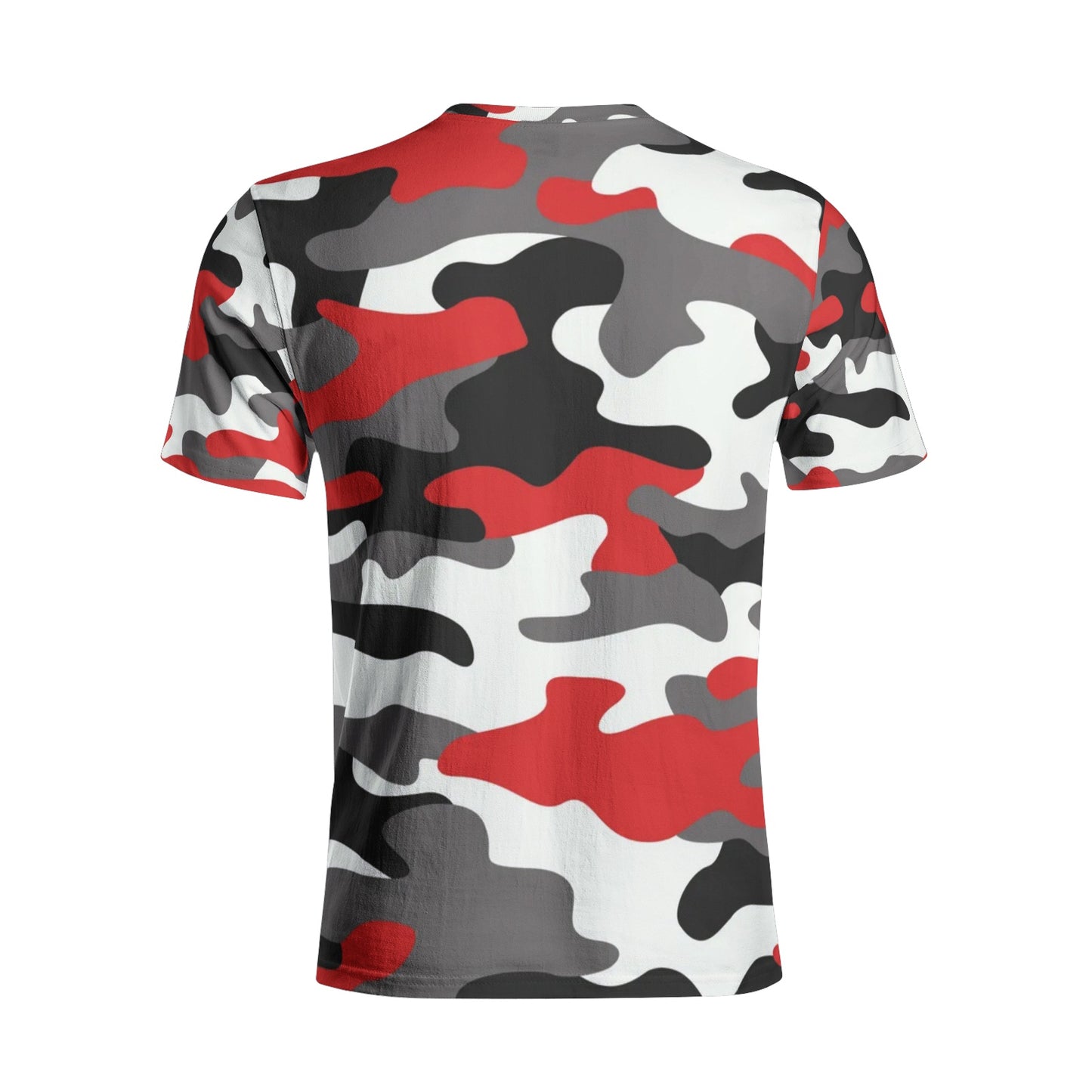 Camo T-shirt | Cotton | Unisex | Red, Black, and White