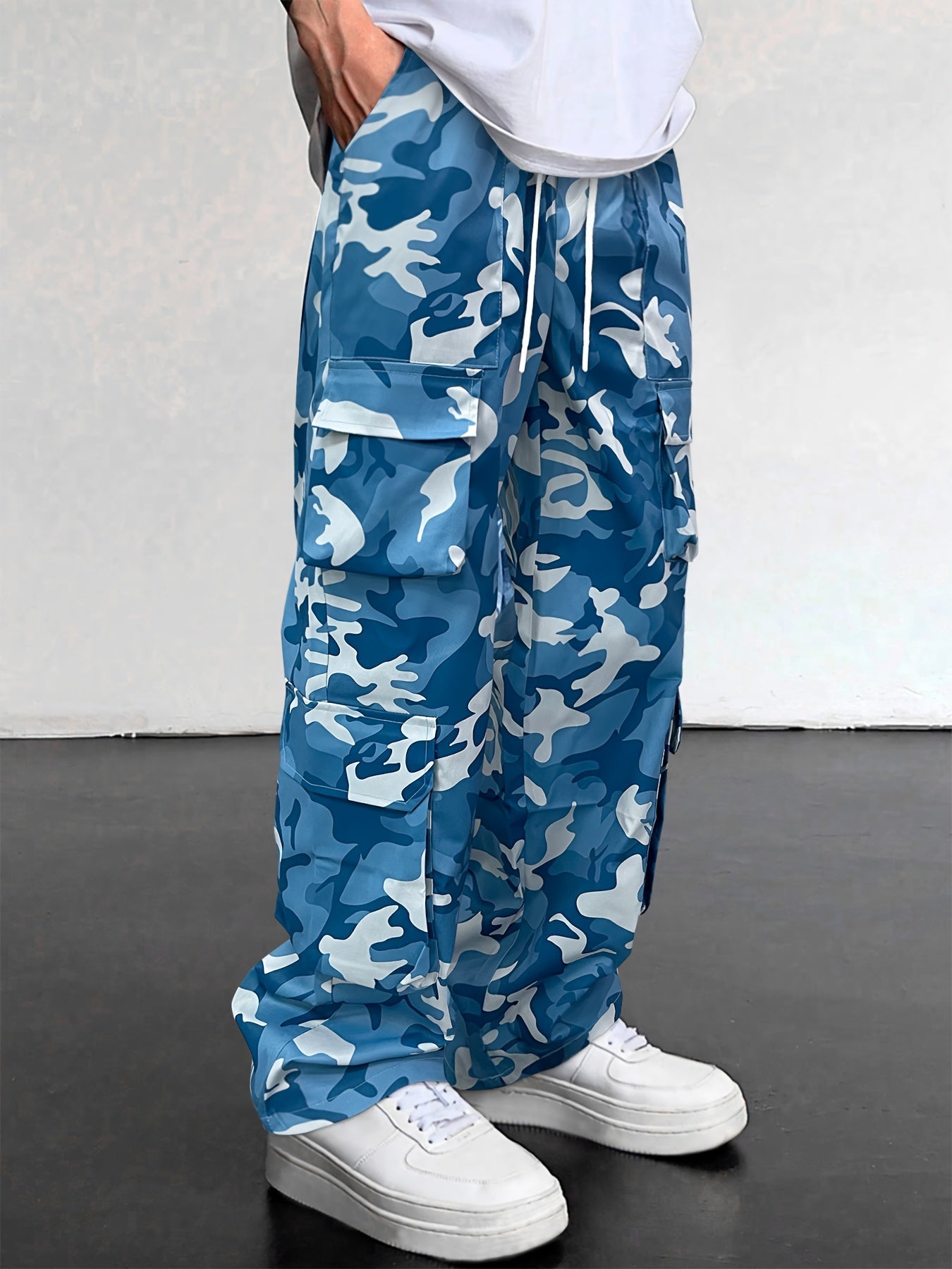 Men's Camo Cargo Pants | Loose Fit, Multi-Pocket Design