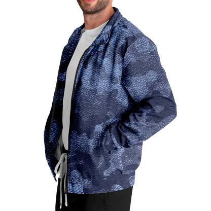 Camo Track Jacket | Denim Blue Camouflage