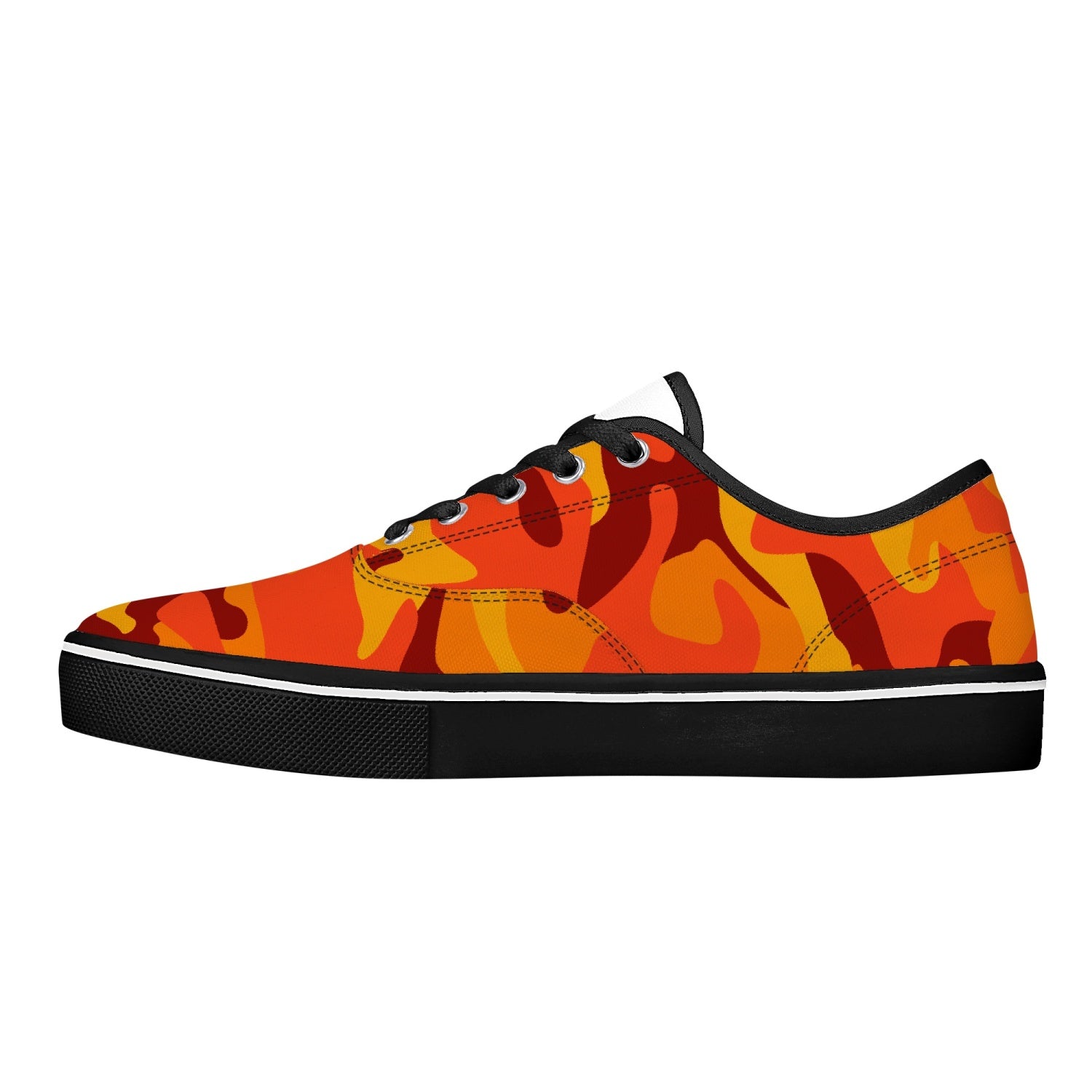 Camo Skate Shoes | Orange & Red Camouflage