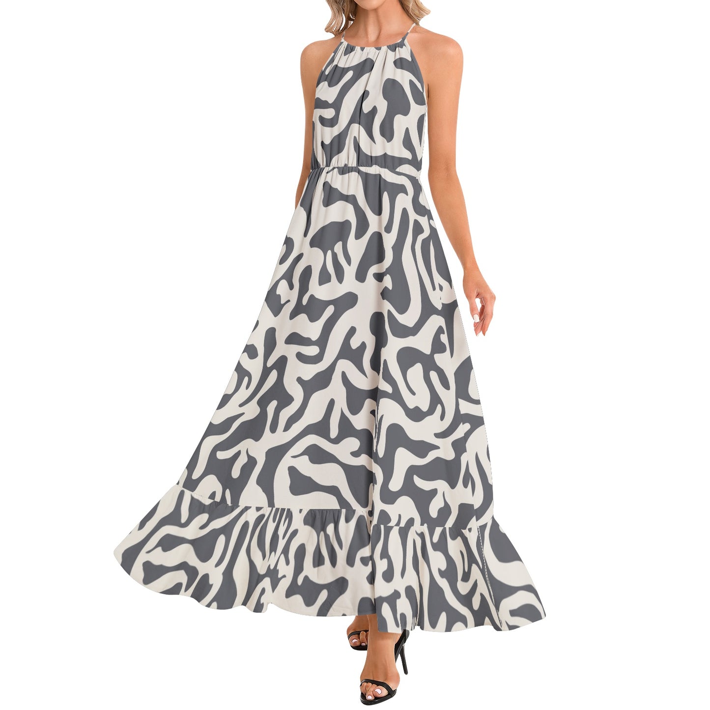 Maxi Dress | Matisse Inspired Camo in Black & White