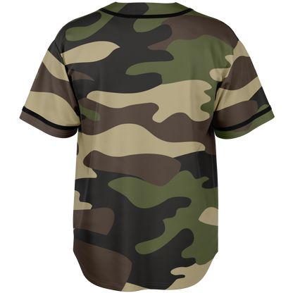 Camo Baseball Jersey | Classic Green Camouflage