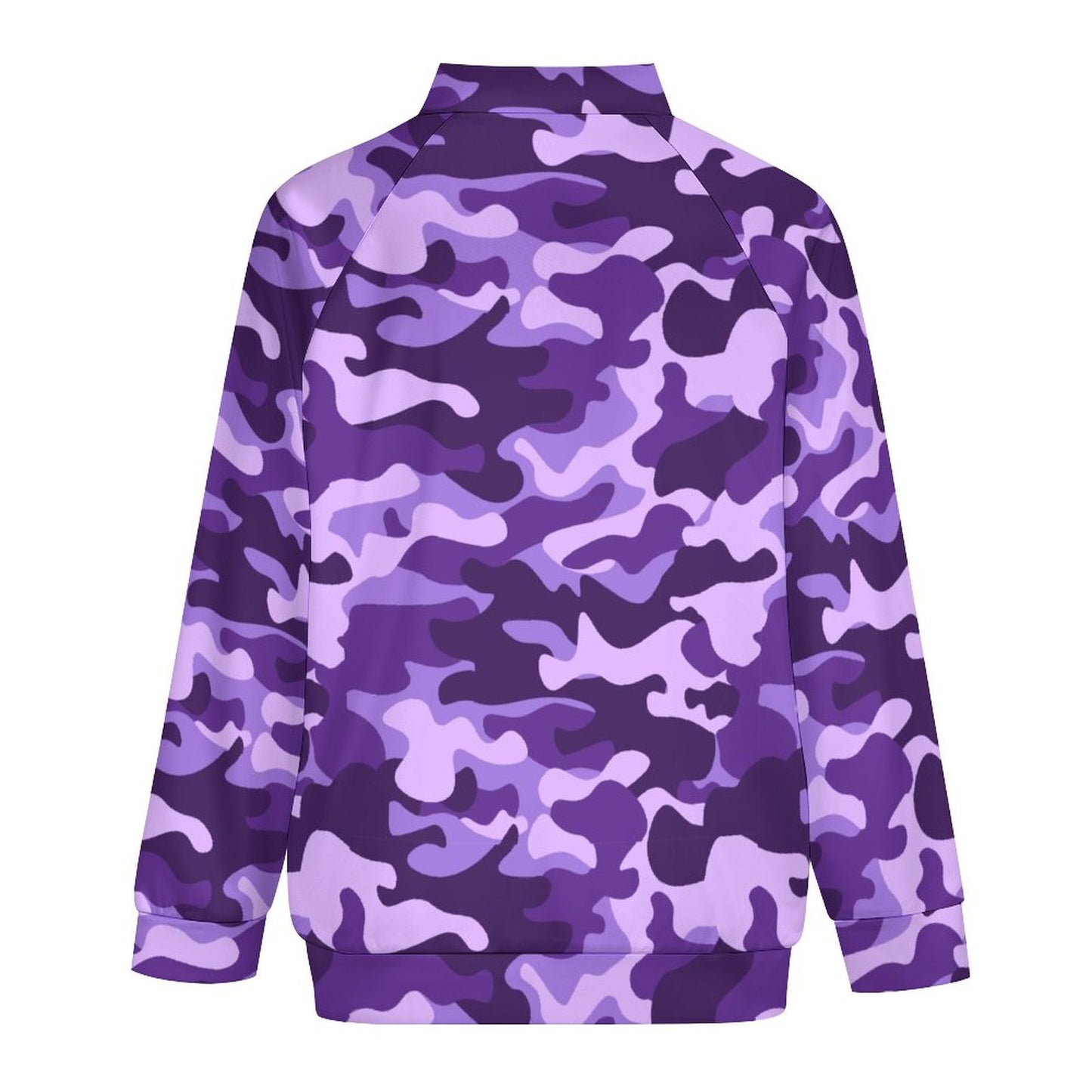 Camo Shirt | Raglan Zip-up | Purple, Blue and Mauve