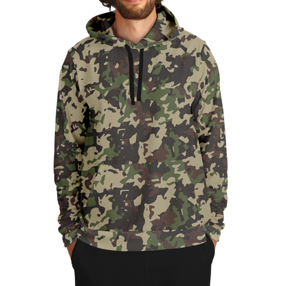 Military Brown Hoodie | Khaki, Gray and Lava Mixed Camo