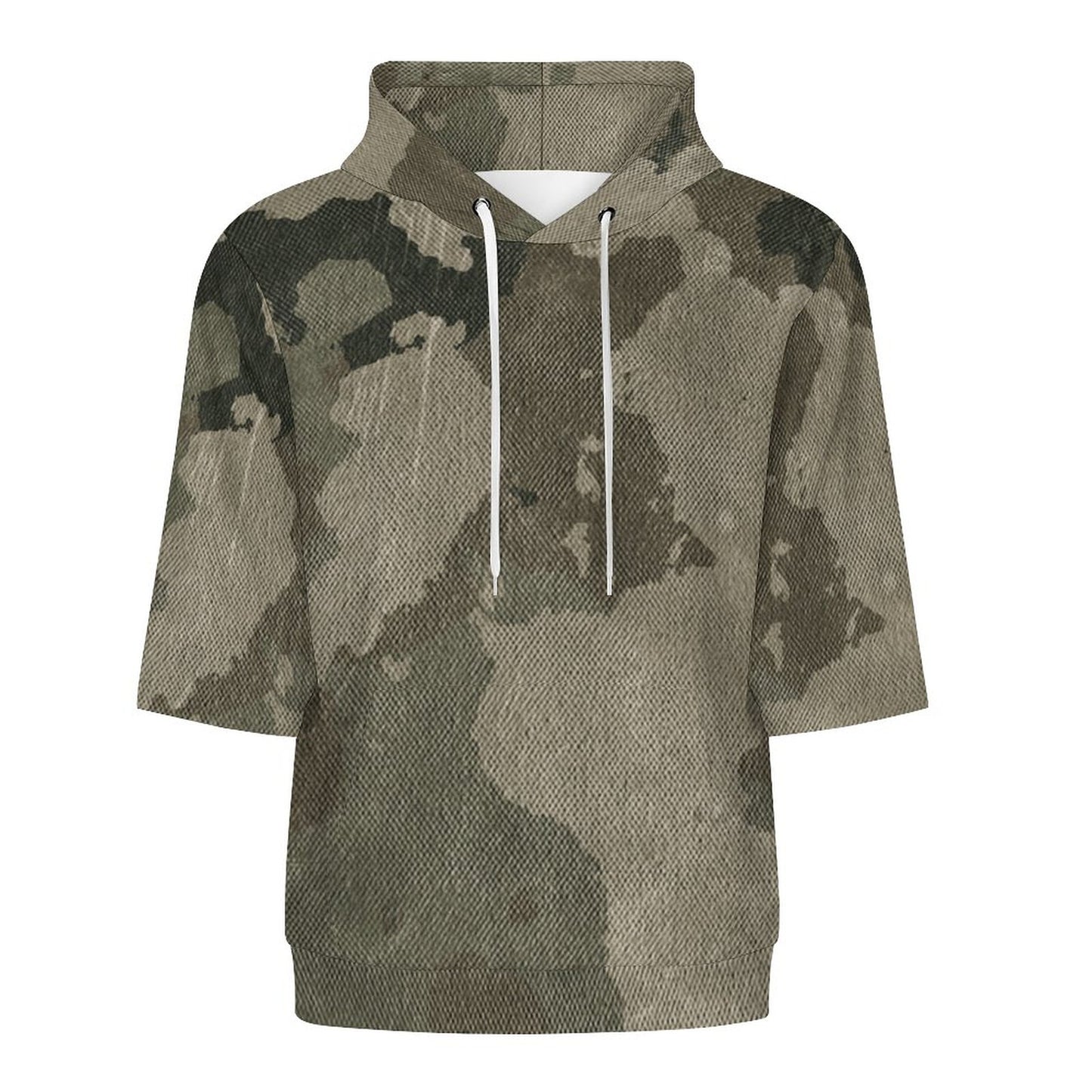 Short Sleeve Hoodie | Dirty Old Brown Camouflage