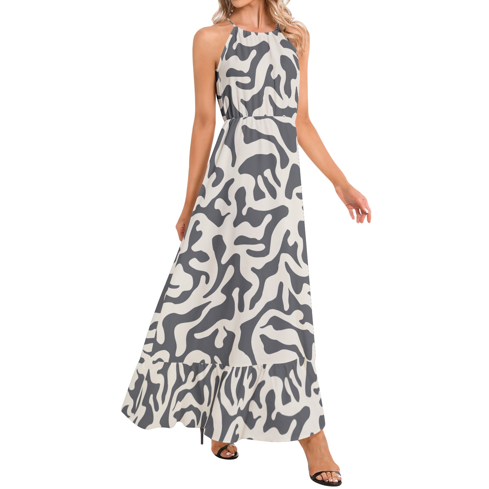 Maxi Dress | Matisse Inspired Camo in Black & White