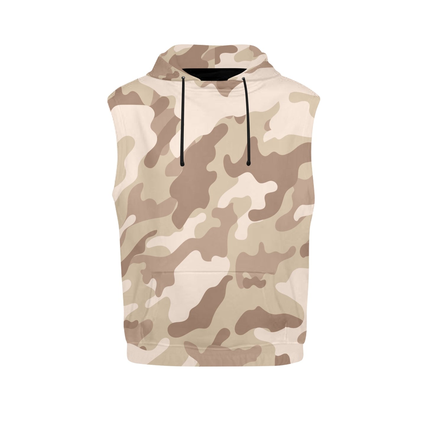 Sleeveless Camo Hoodie For Women | Desert Brown Camouflage