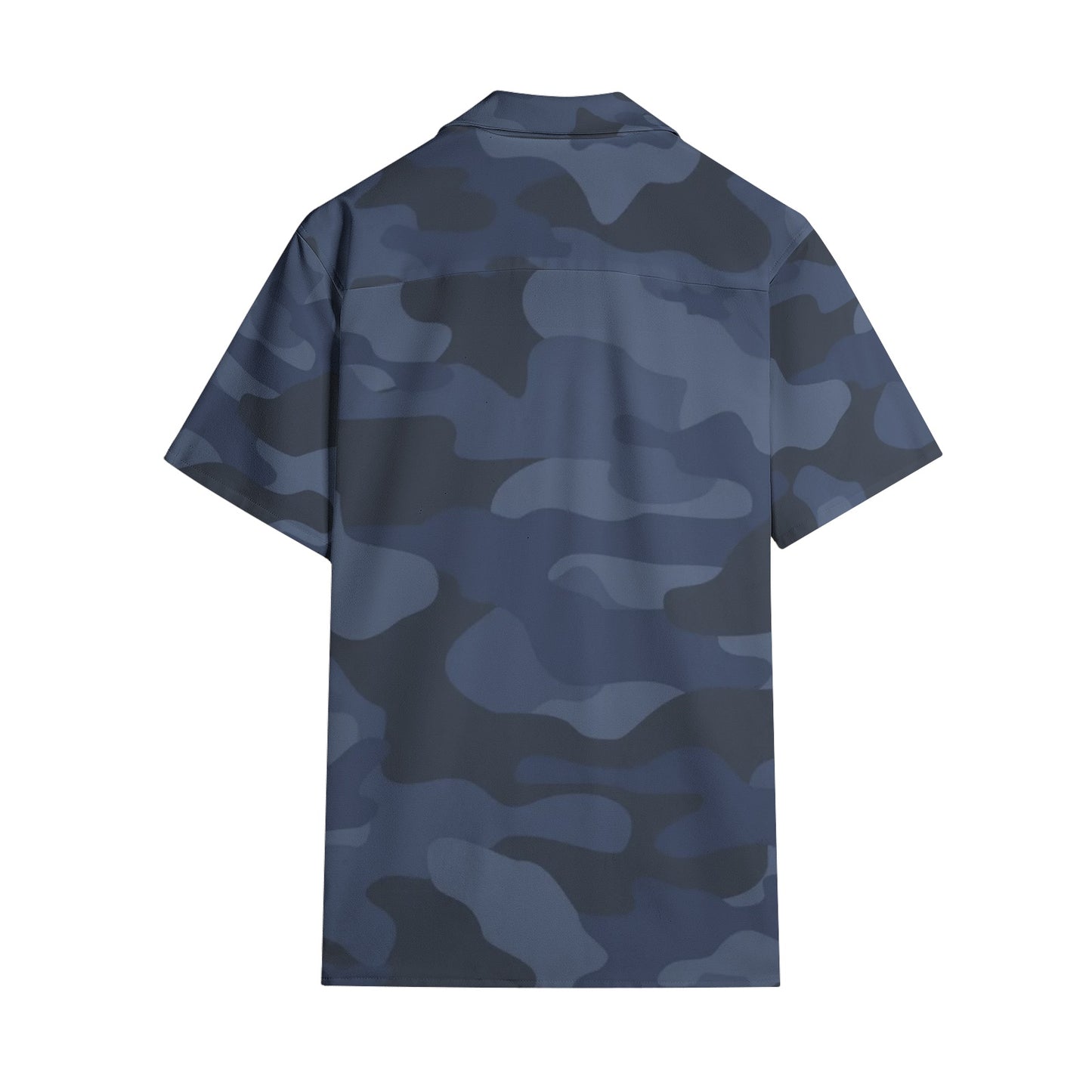 Cotton Camo Shirt For Men | Deep Blue Short-Sleeve