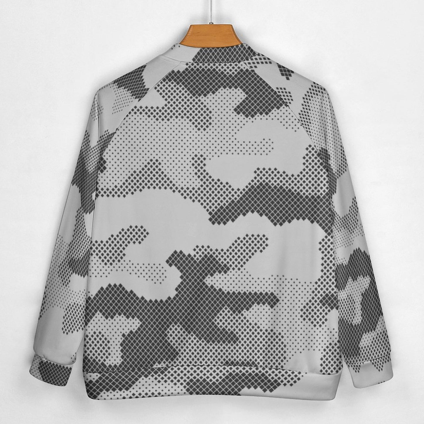 Men's Camo Jacket | Black & White Digital Dotted