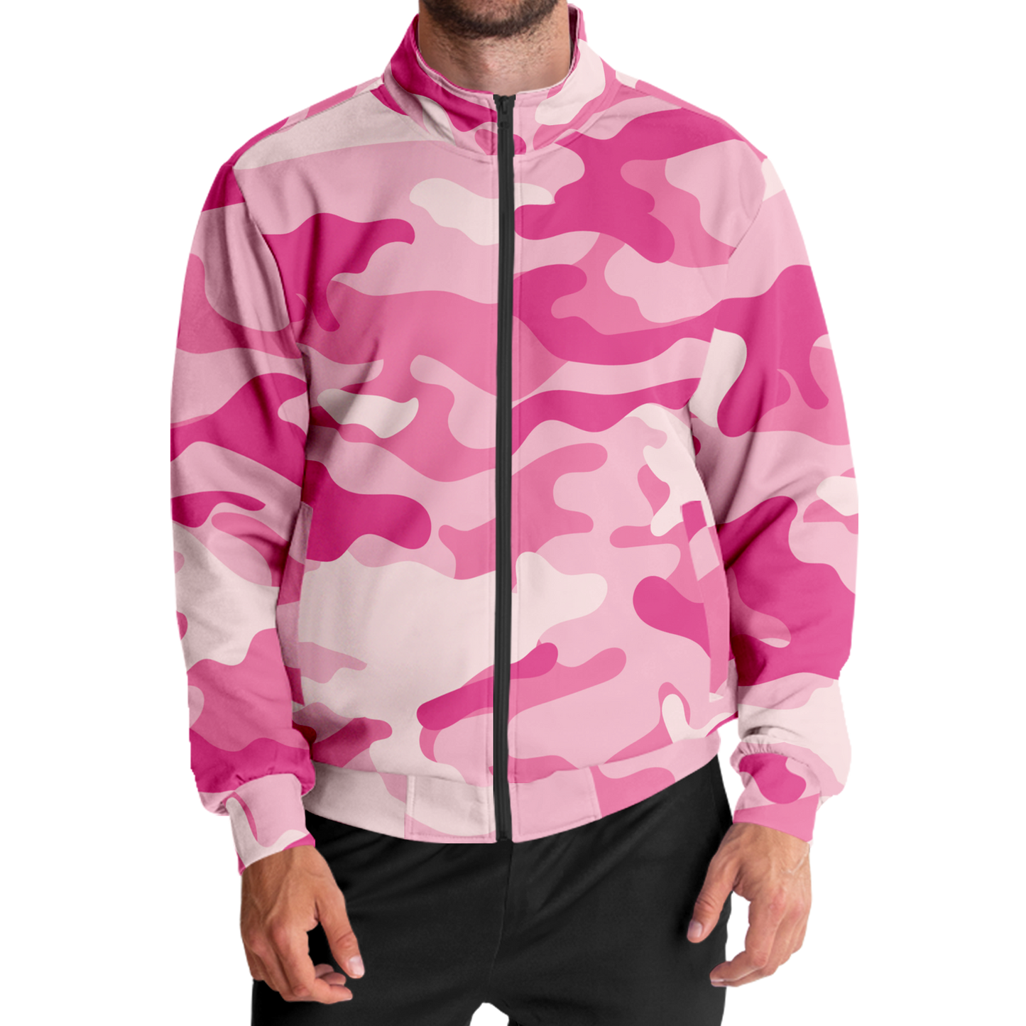 Camo Track Jacket | Lavender Pink Camouflage