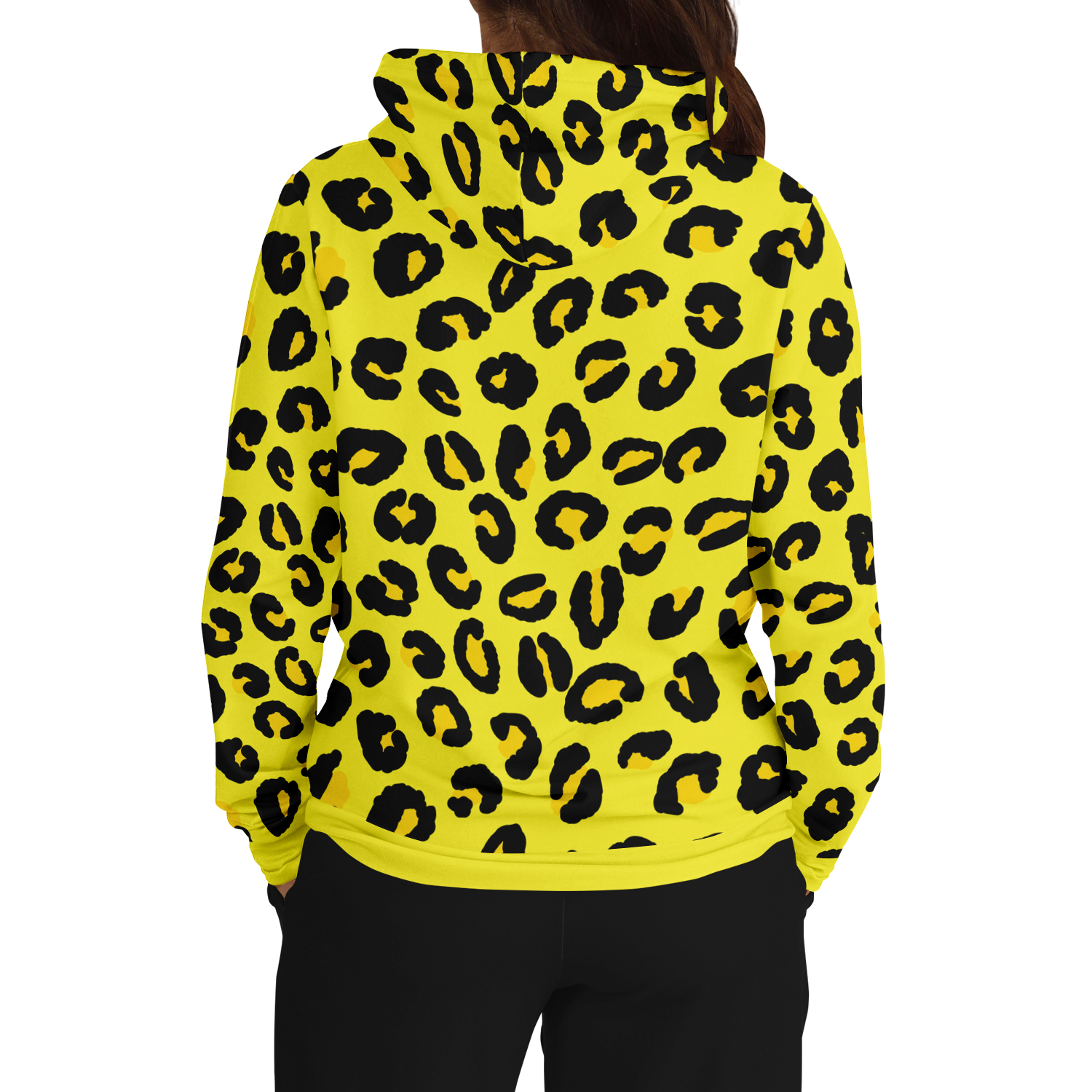 Leopard Hoodie | Black and Yellow Pattern | Unisex