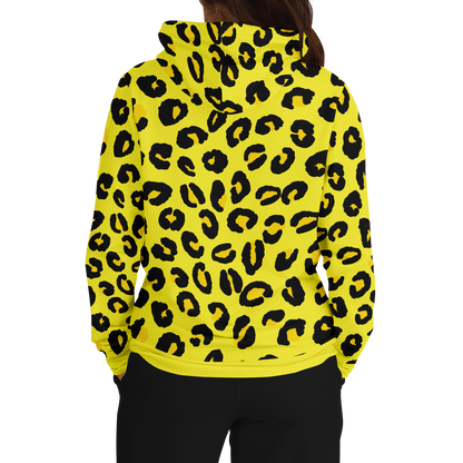 Leopard Hoodie | Black and Yellow Pattern | Unisex