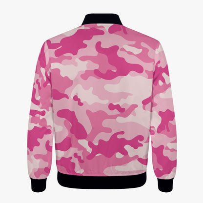 Women's Camo Bomber Jacket | Lavender Pink Camouflage