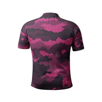 Camo Golf Shirt | Digital Pink Camouflage