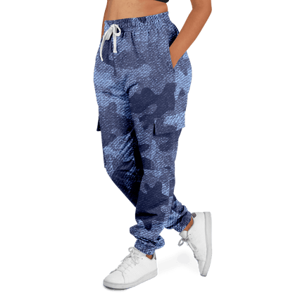 Camo Cargo Pants | Unisex | Blue Denim Camouflage