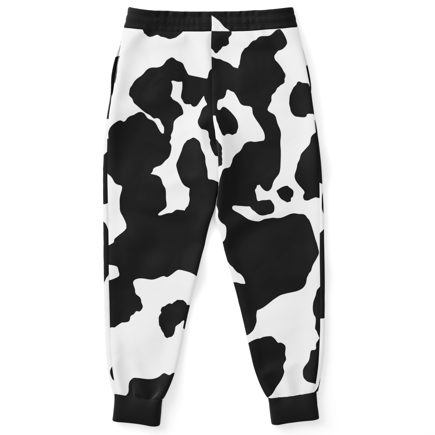 Camo Joggers | Unisex | Black & White Cow Camouflage