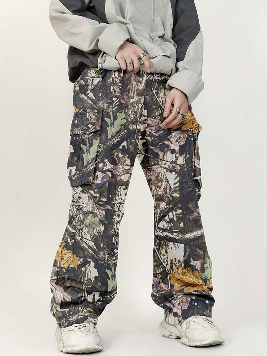 Men's Y2K Camo Cargo Pants – Loose Fit, Multi-Pocket | Camo Colors