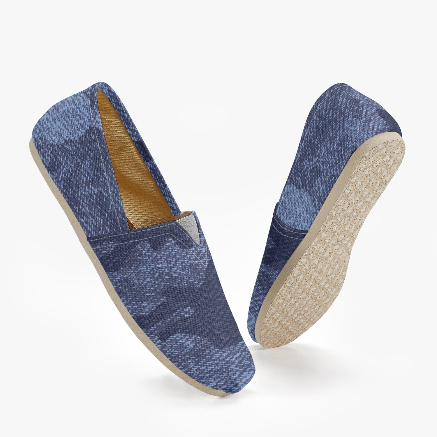 Camo Toms | Denim Blue Camouflage Canvas Shoes