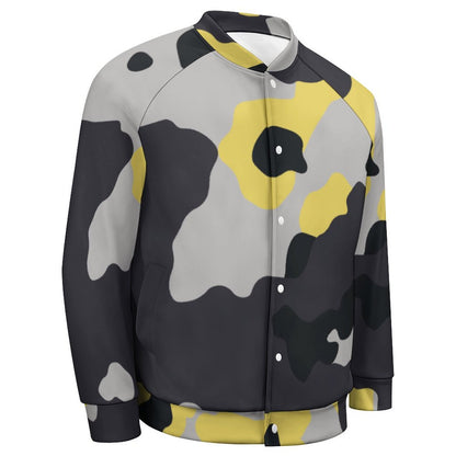 Men's Camo Jacket | Yellow, Black & Silver Camouflage