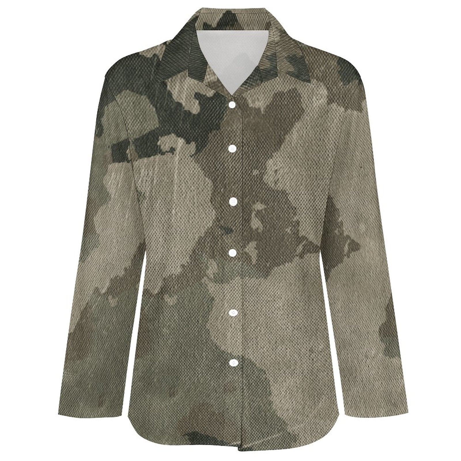 Women's Button-Up Camo Shirt | Dirty Brown