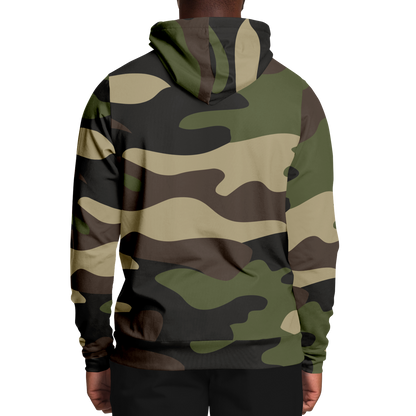 Camo Hoodie | Classic Green Camouflage Pullover