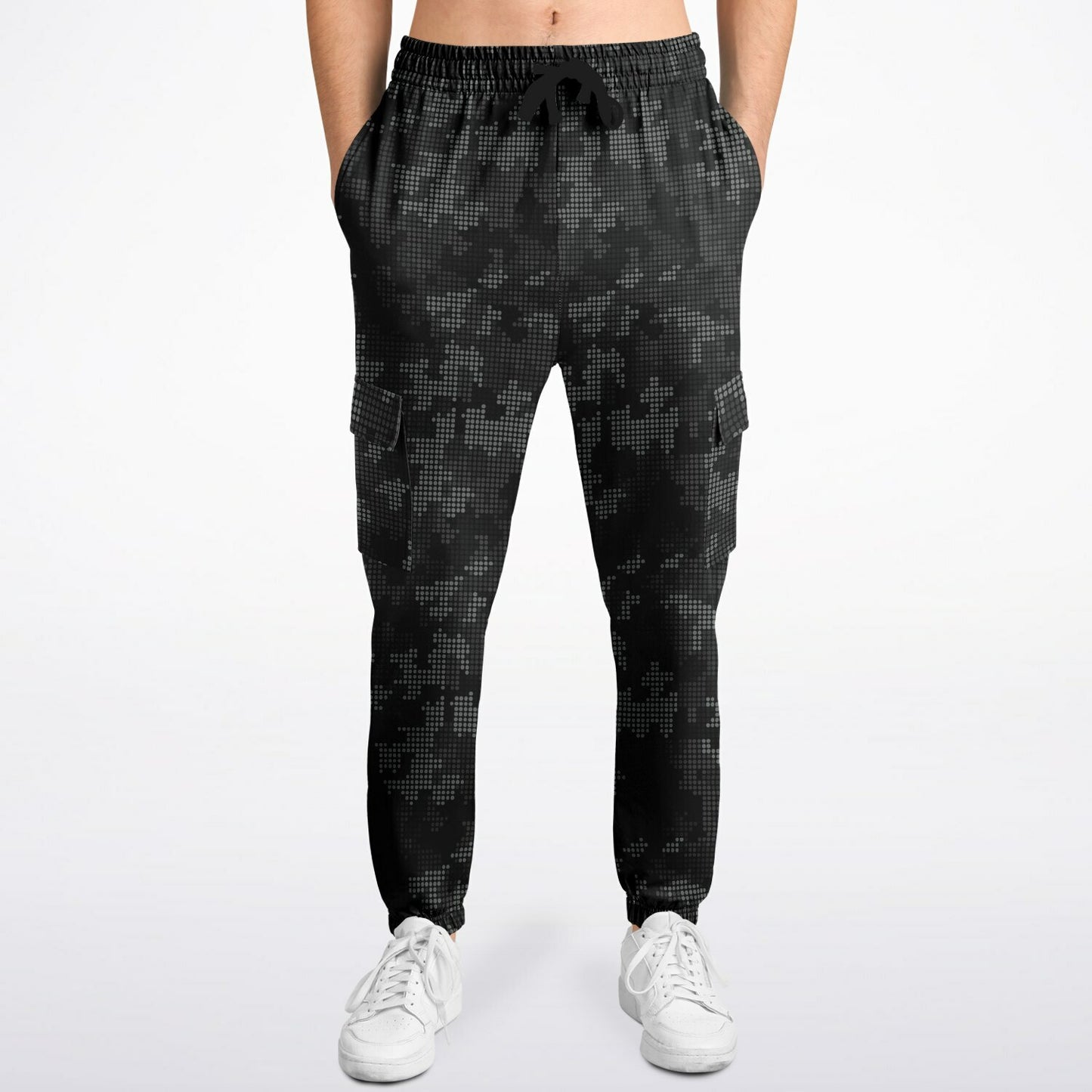 Black Camo Cargo Pants | Stylish Pixel Camouflage | Unisex