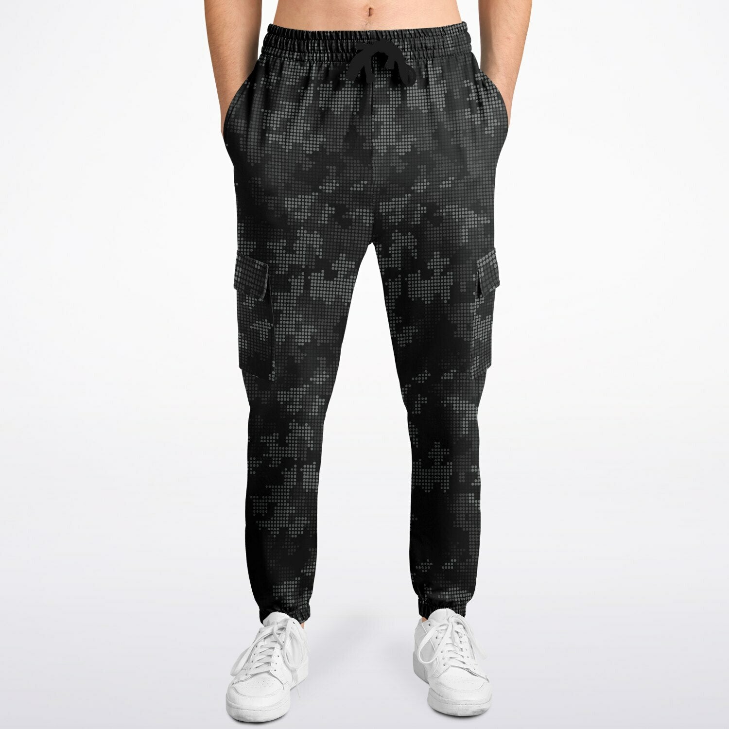 Black Camo Cargo Pants | Stylish Pixel Camouflage | Unisex