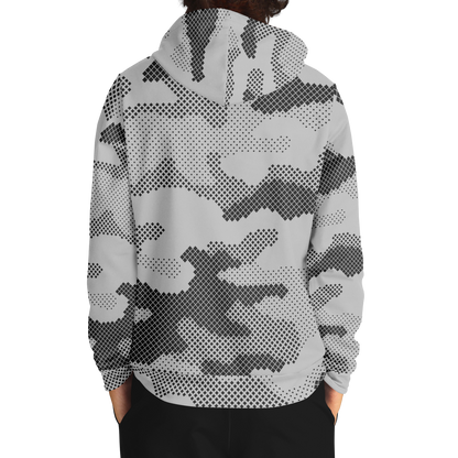 Camo Hoodie | Black & White Digital Dotted