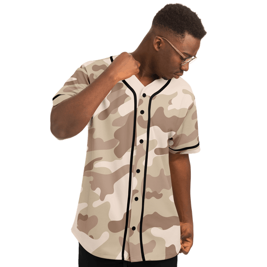 Camo Baseball Jersey | Brown Desert Camouflage