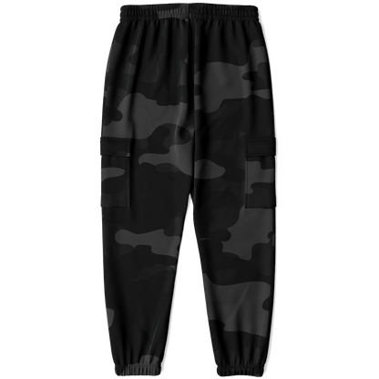 Camo Cargo Pants | Unisex | Black Camouflage