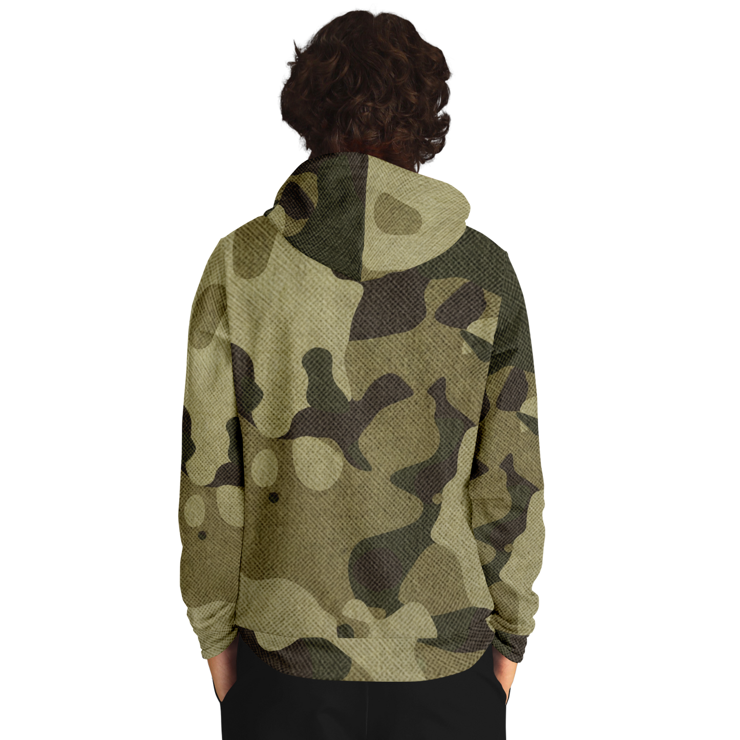 Camo Hoodie | Green Fabric Camouflage