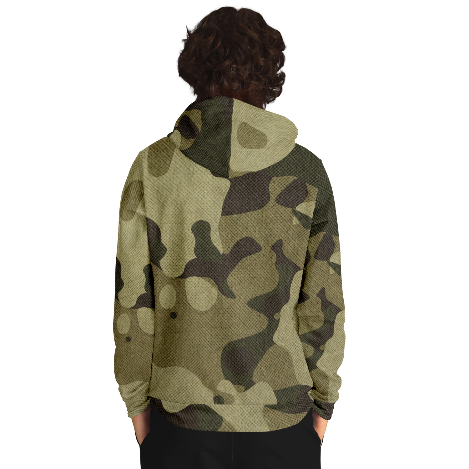 Camo Hoodie | Green Fabric Camouflage