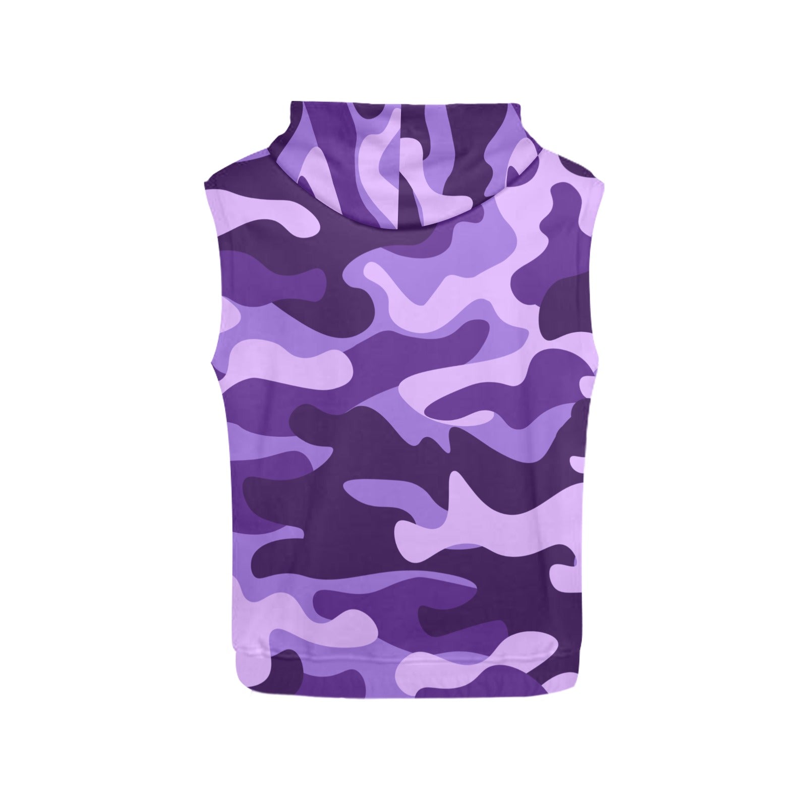 Sleeveless Camo Hoodie For Women | Purple, Blue and Mauve