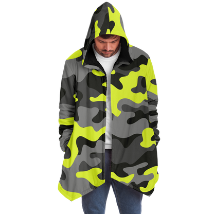 Camo Cloak | Yellow, Black, & Gray Camouflage | Microfleece