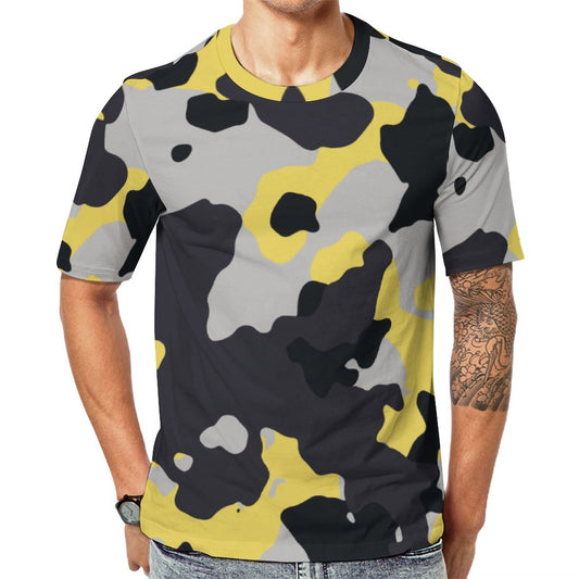 Camo Shirt | Yellow, Black & Silver Camouflage T