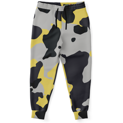 Camo Sweatpants | Unisex | Yellow, Black & Silver Camouflage