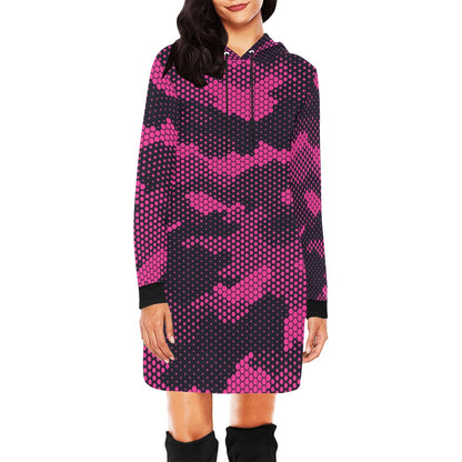 Camo Hoodie Dress | Digital Pink Camouflage